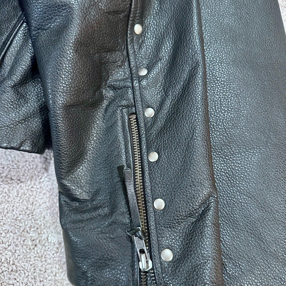 Motorcycle Jacket Size Medium Leather - image 5